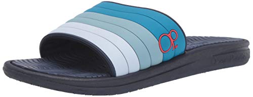 Ocean Pacific Men's Slide Sandal, Navy, 12 Standard US Width